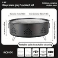 Portable stainless steel charcoal barbecue grill with detachable parts and storage bag for outdoor use