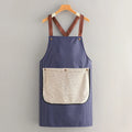 Kitchen household composite waterproof apron in free size, polyester material, colour black
