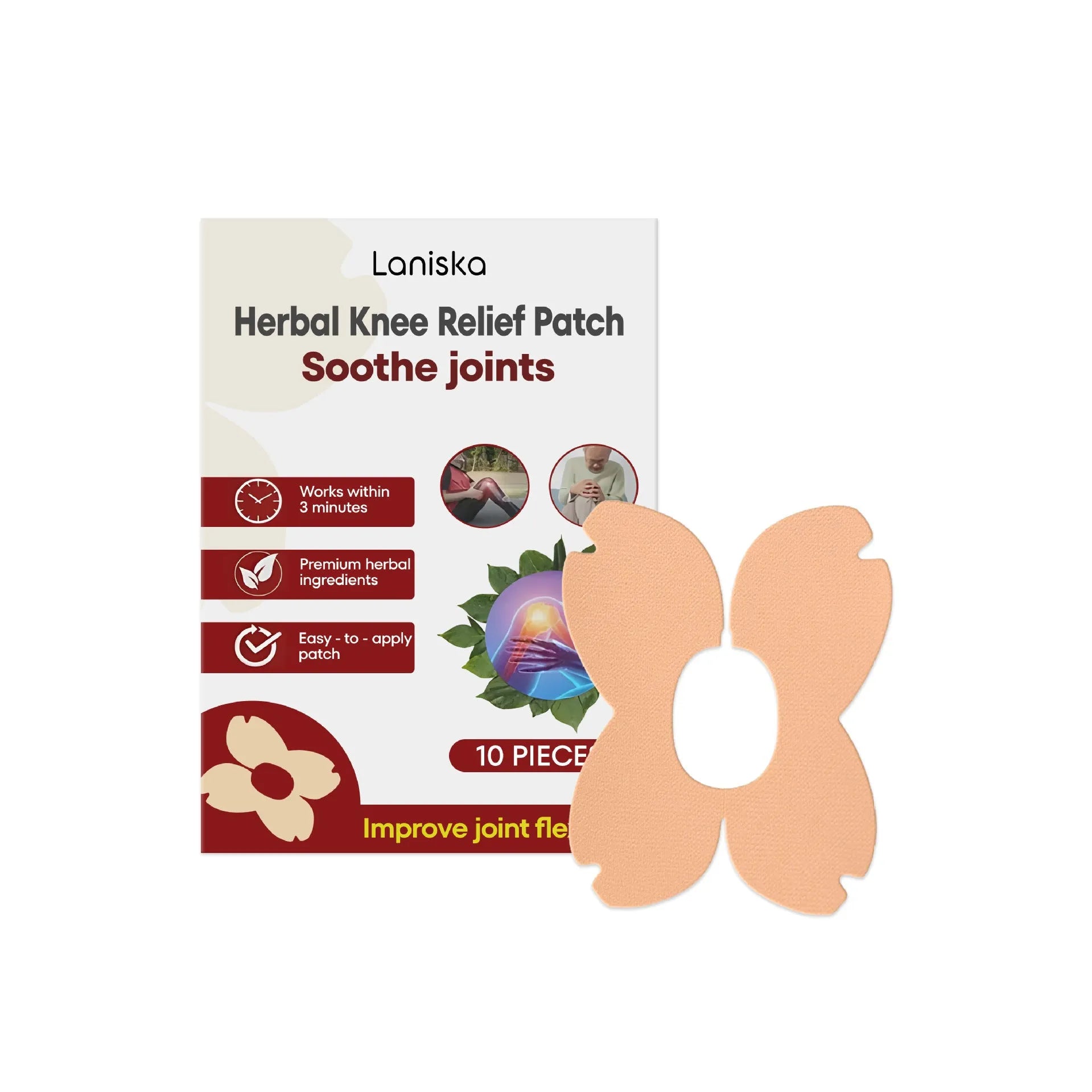 LANISKA herbal moxa leaf menthol joint nourishing adhesive bandages 10-piece set