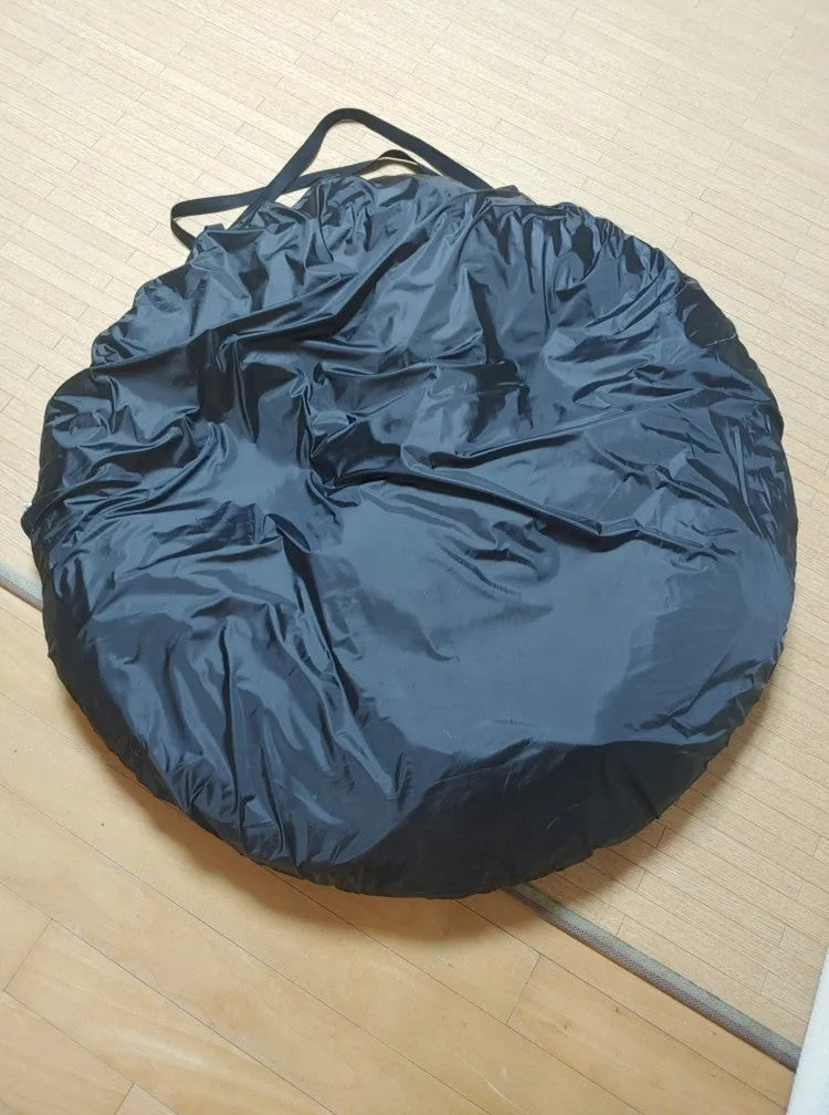 Pop-up outdoor camping car tail tent in black, waterproof Oxford cloth, steel frame, 200x200x200cm size