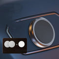 Obsidian Black alloy mobile phone holder with magnetic adsorption discs and adhesive backing