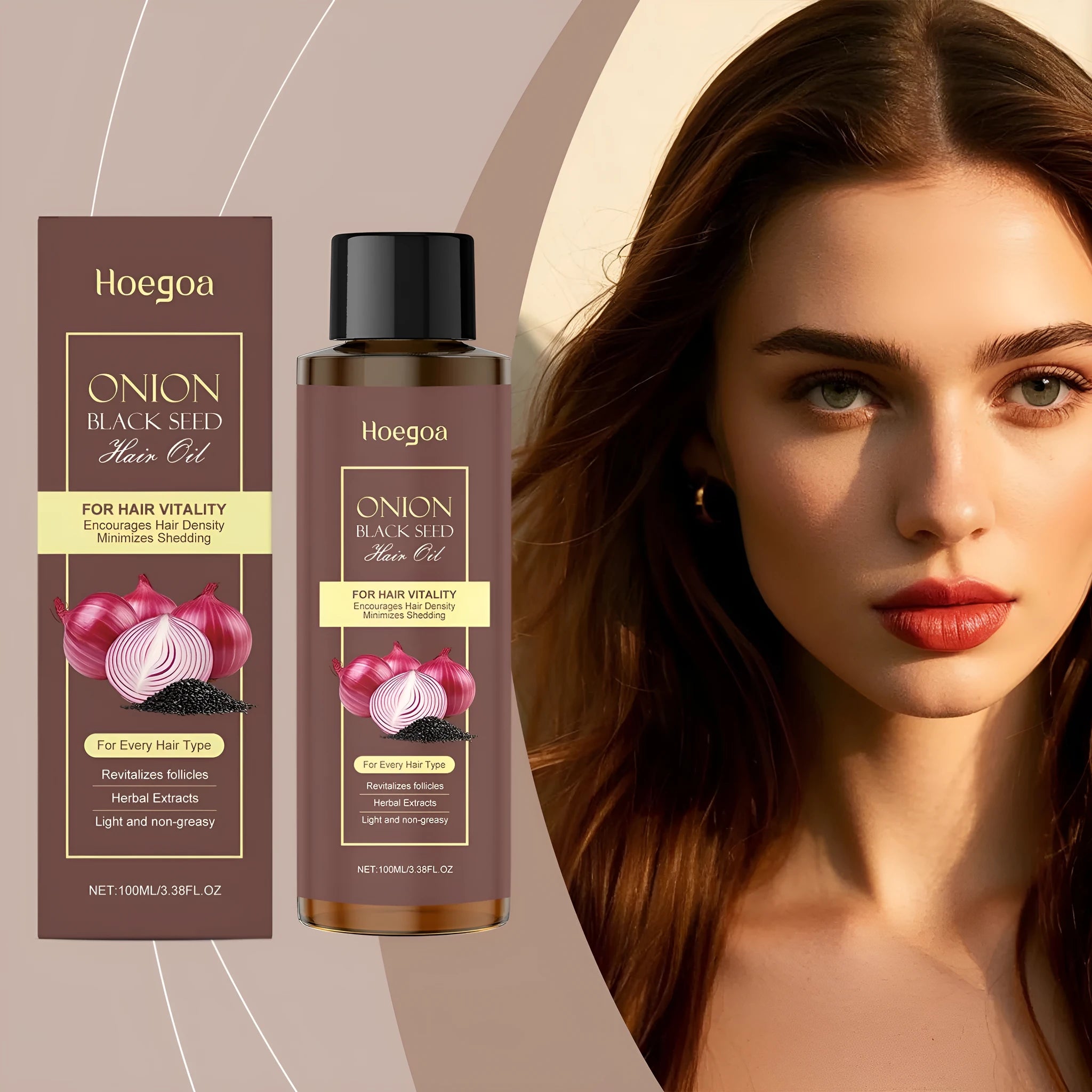 100ml hair essential oil bottle with application accessories for nourishing and moisturising hair care