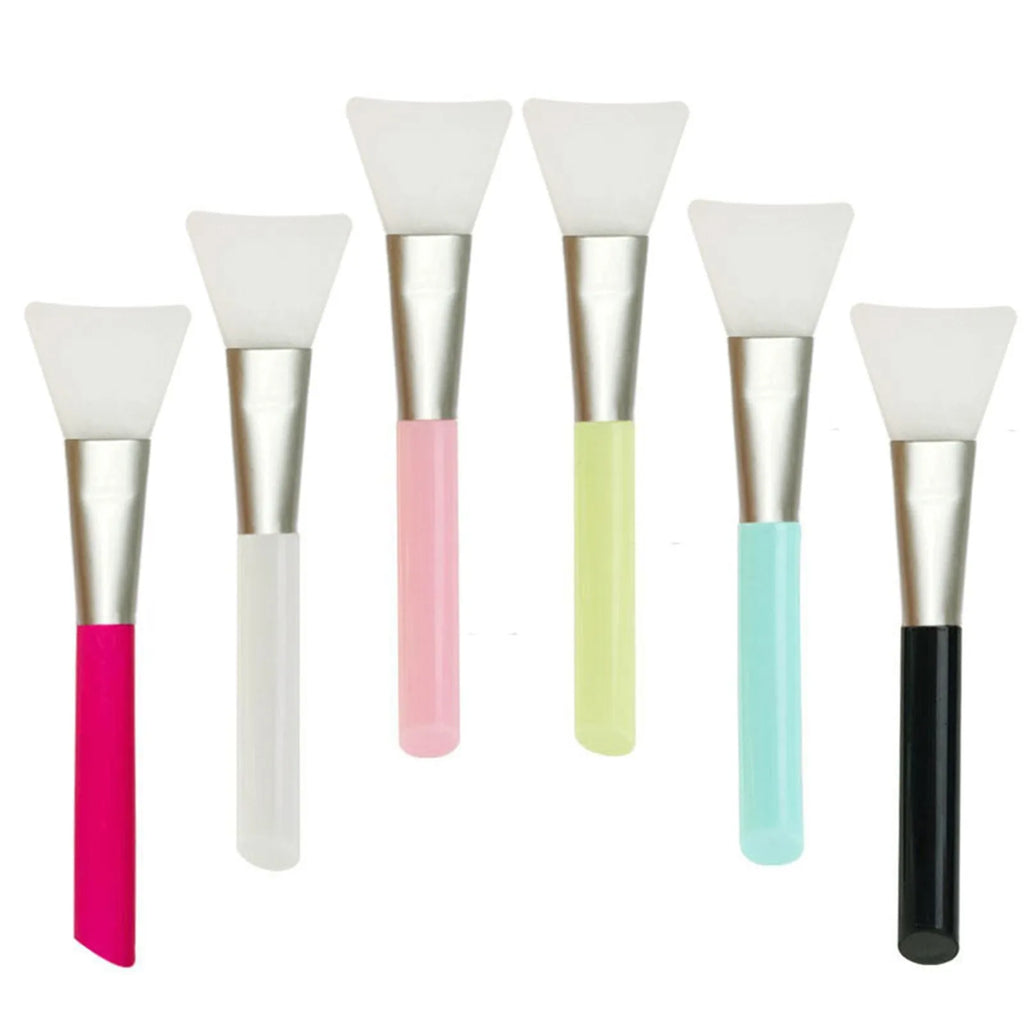 Silicone face mask applicator spatula tool in multiple colours for skincare application