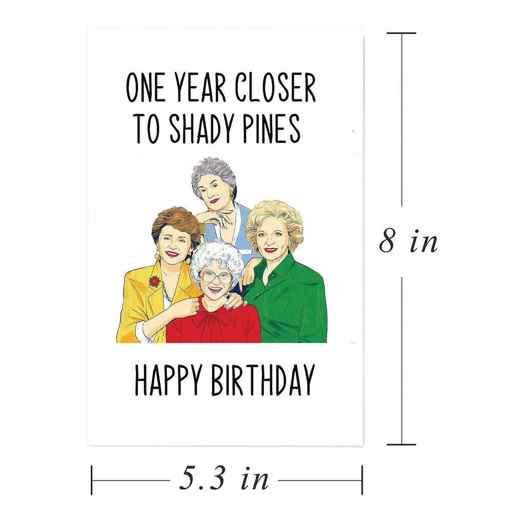Simple modern birthday greeting card with a choice of coloured and kraft paper envelopes.