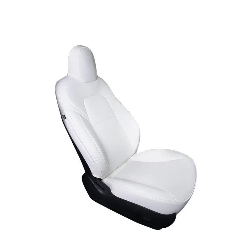 Car seat cover interior package for Tesla Model 3 and Model Y in black PVC and chloroprene binding style
