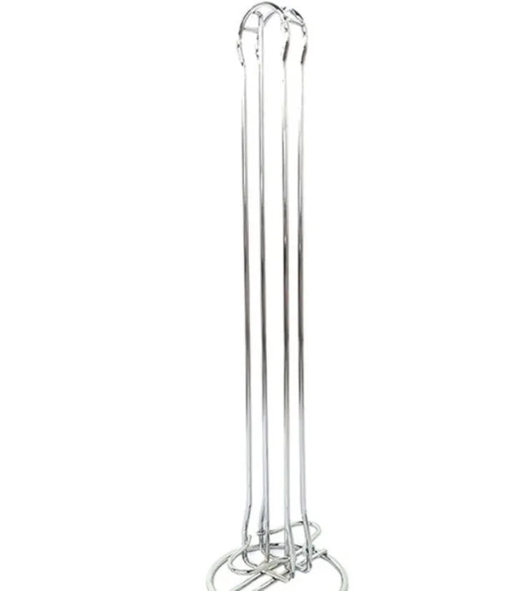 Wrought iron coffee capsule storage rack holding 20 capsules in black or silver finish