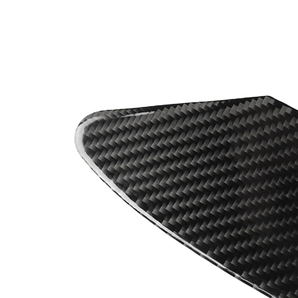Carbon fibre USB charging port panel sticker with adhesive backing for vehicle interior