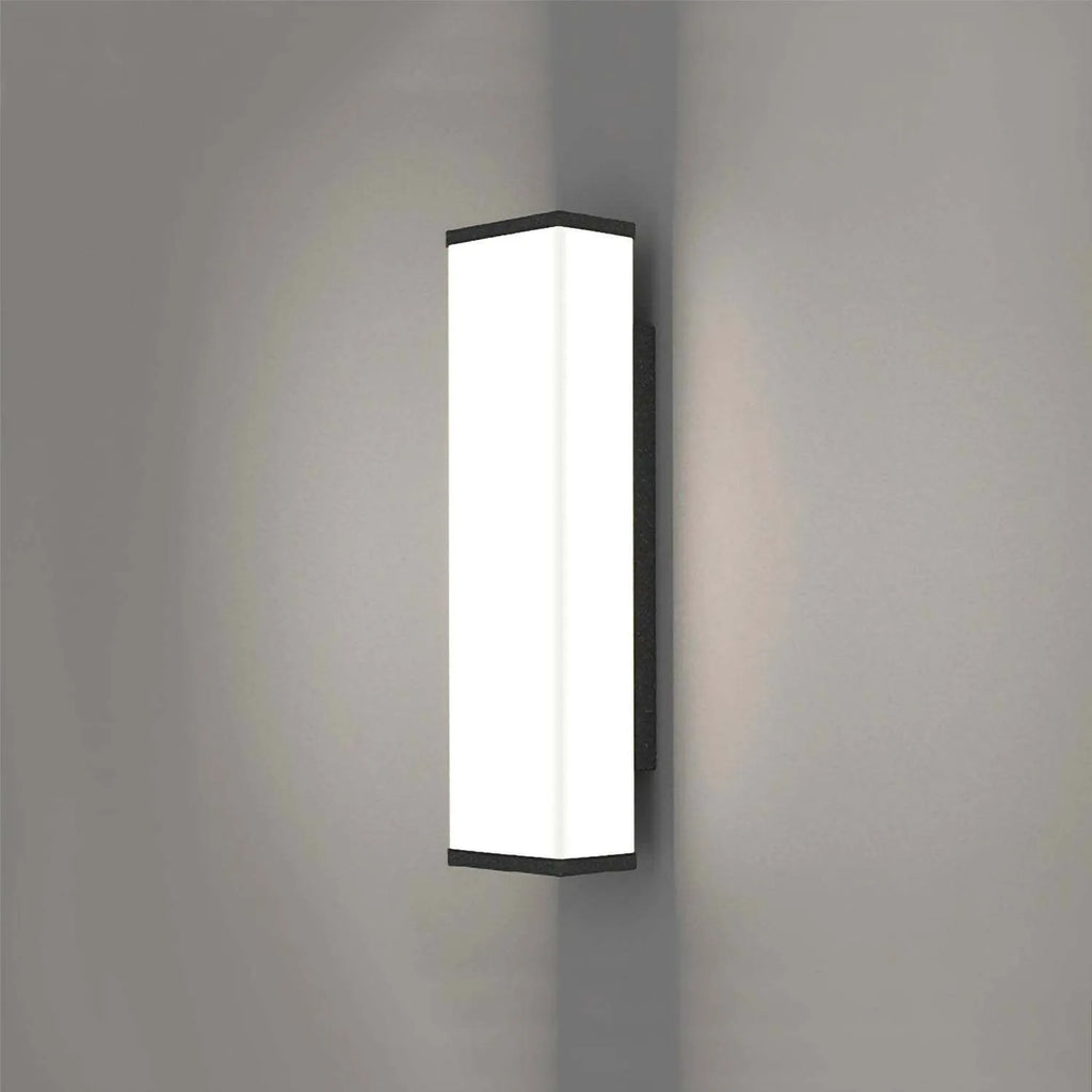 60cm tall outdoor wall light with stainless steel construction and polycarbonate components, wall-mounted with IP65 waterproof rating
