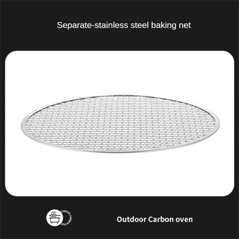 Portable stainless steel charcoal barbecue grill with detachable parts and storage bag for outdoor use
