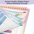 B5 budget tracking notebook with spiral binding and PP cover for income expenditure recording