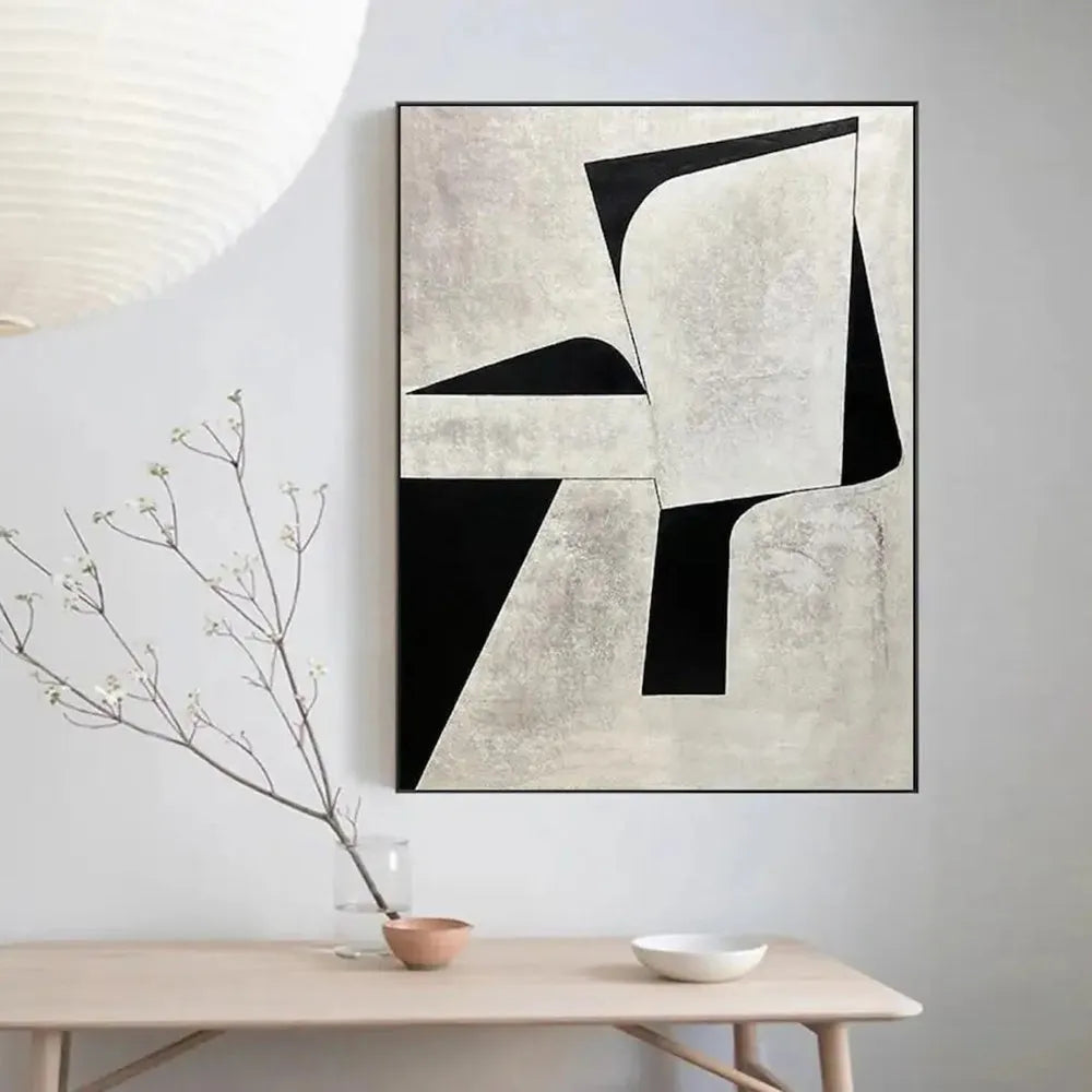 Handmade abstract oil painting on canvas, unframed, in a modern style, suitable for living room wall decor