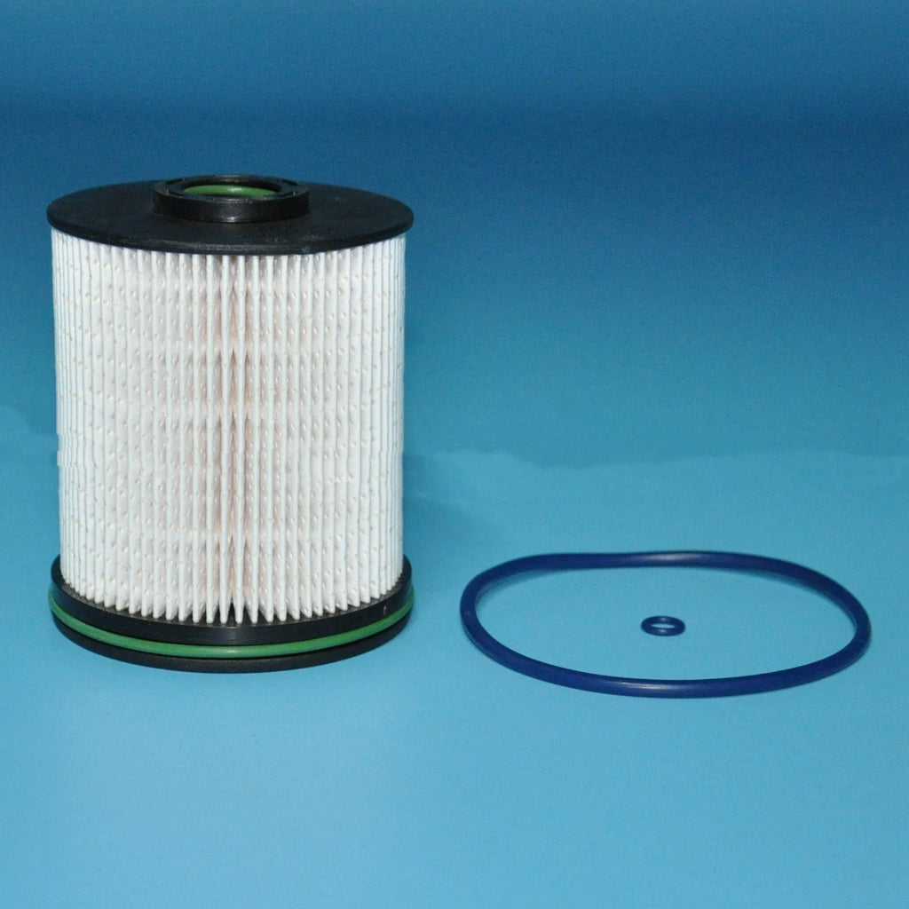 Diesel fuel filter element with gasket for Vauxhall and Opel Astra models showing 106mm height