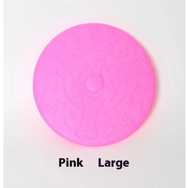 Rubber pet dog toy Frisbee flying disk in plastic, small size lake blue colour