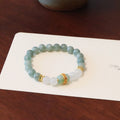 Women's safety buckle pendant bracelet with geometric Myanmar jade peace buckle in New Chinese style
