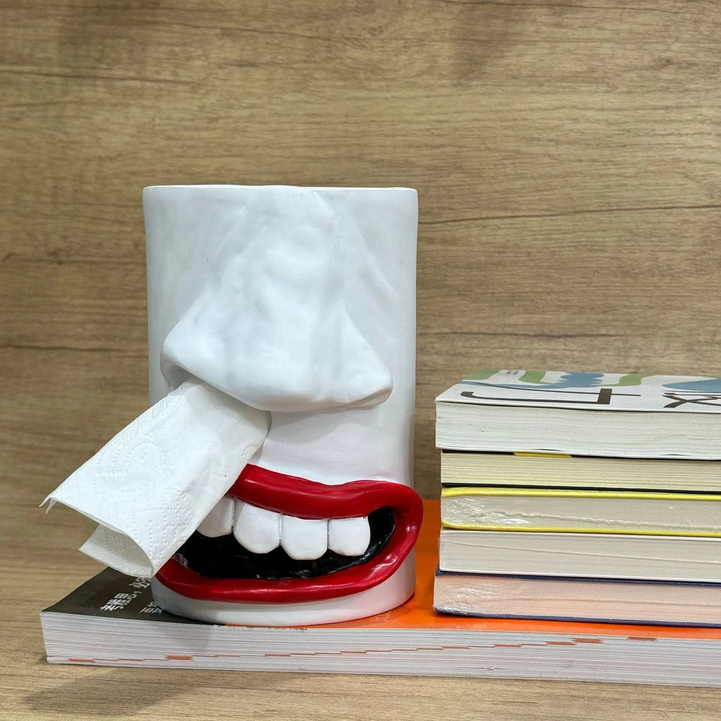 American style resin tissue box cover desktop ornament in funny tissue paper holder colour measuring 8.5cm by 14.6cm