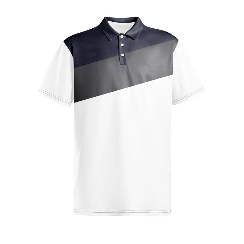 Men's 3D digitally printed loose fit short sleeve T-shirt in LM-PL047 colour