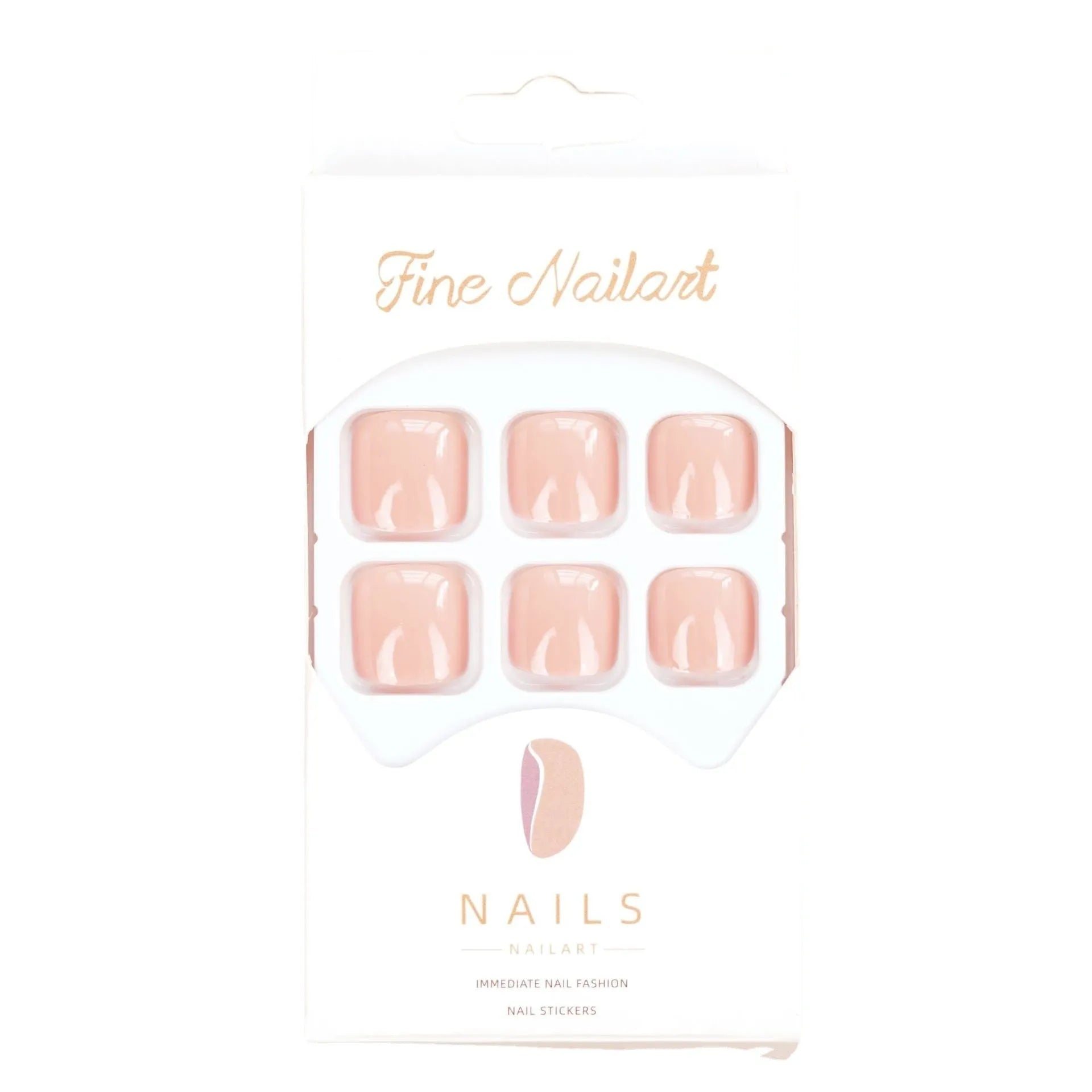 Toenail fashion stickers set in skin colour J-52 with adhesive glue for cosmetic foot enhancement