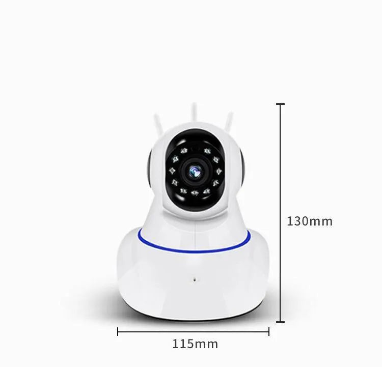 White wireless dome security camera with 2MP sensor for indoor and outdoor HD surveillance
