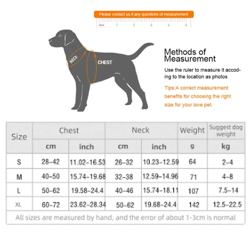 Adjustable dog harness vest with reflective mesh, back metal ring, available in multiple colours and sizes