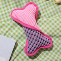 Teddy toy with dog sound bone model bite resistant corn fleece lining in blue green and pink colours