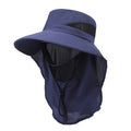 Men's grey adjustable polyester fisherman hat with a wide brim for sun protection.