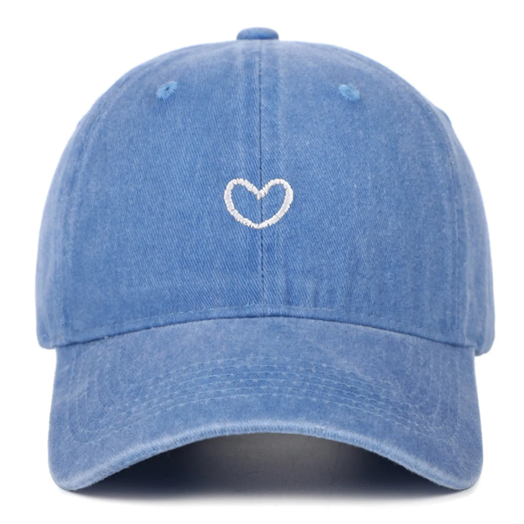 Adjustable dome crown cotton baseball cap with embroidery detailing in twelve colour options