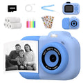 Children's plastic camera toy in blue, pink or purple with video recording and game functions