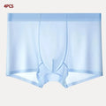 Ultra-thin Ice Silk seamless quick-drying boxer briefs for men, summer wear, solid colour, L-4XL