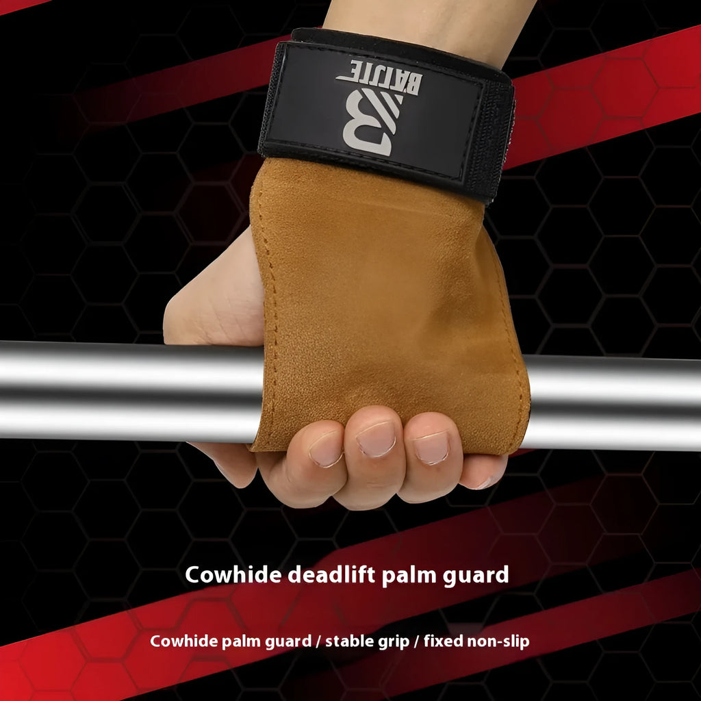 Brown fitness wrist protectors for pull-up bars and horizontal push exercises