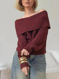 Grey off-the-shoulder sweater with 3D knit pattern and strapless design