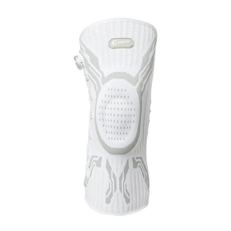 Gray and white padded sports knee pad for basketball running football badminton adult
