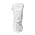 Gray and white padded sports knee pad for basketball running football badminton adult