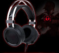 Black wired computer gaming headset with dual audio stereo and 2-metre cable