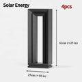 Solar square courtyard waterproof outdoor garden landscape lamp with stainless steel and acrylic in geometric shape