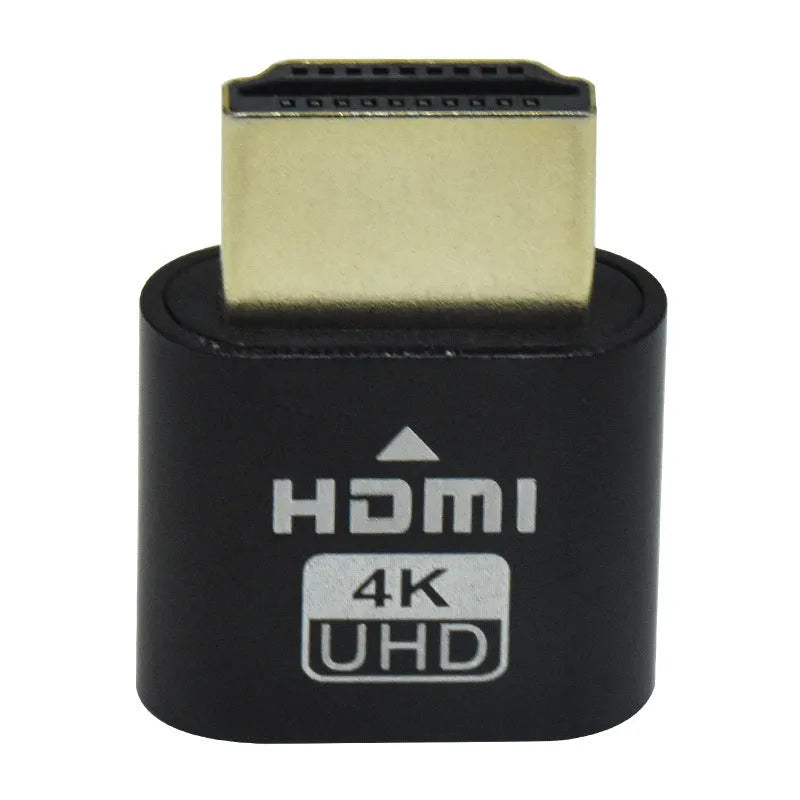 26.5mm graphics card virtual display dongle with HDMI interface in gold finish