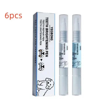 Yegbong pet teeth whitening pen with dual 3ml formula and dental brushes for dogs and cats