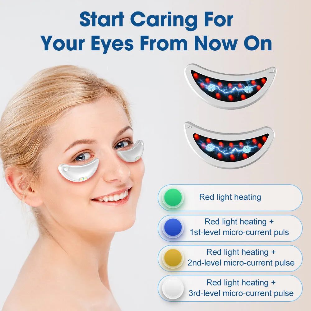 White red light EMS facial massage device with wireless handheld design for home beauty treatment