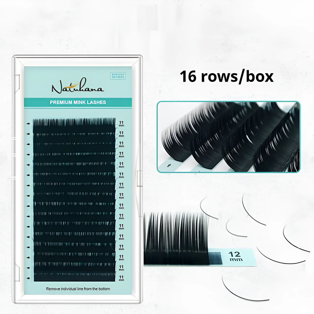 Women's soft velvet artificial fibre false eyelashes in 7-15mm lengths, multi-size options for natural look