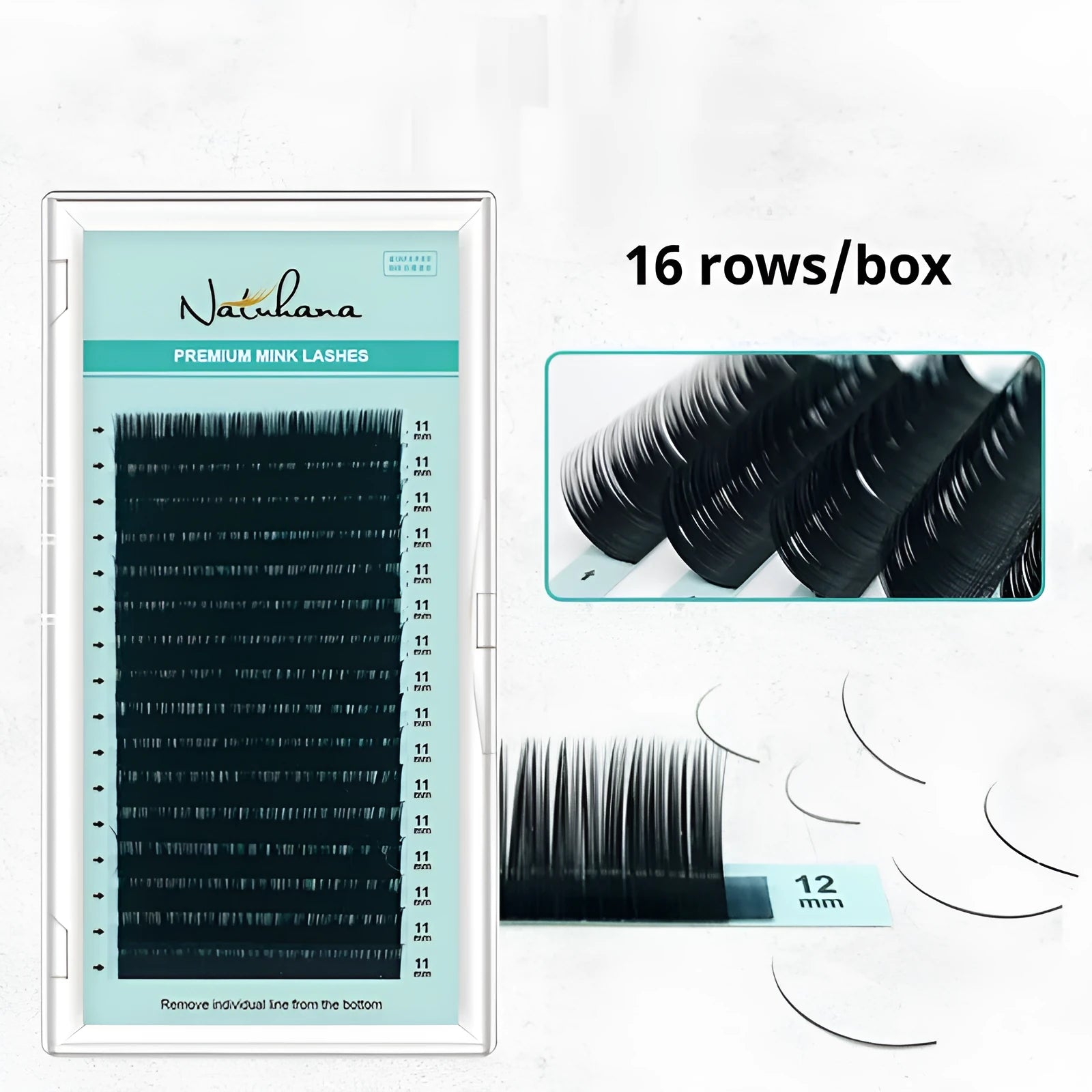 Women's soft velvet artificial fibre false eyelashes in 7-15mm lengths, multi-size options for natural look
