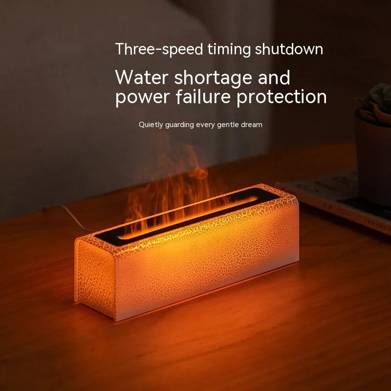 Square creative lava colourful flame desktop atmosphere humidifier and aroma diffuser