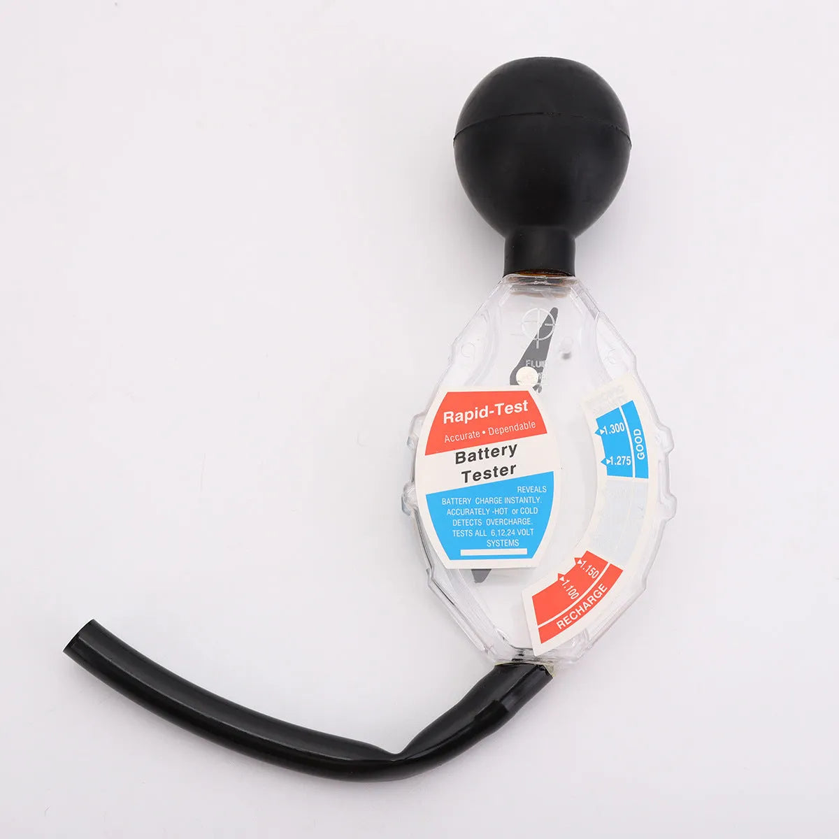 Battery hydrometer densitometer with suction tube for lead acid electrolyte testing