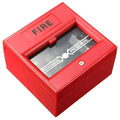 Wired red hand breaking glass emergency fire alarm button with fireproof material