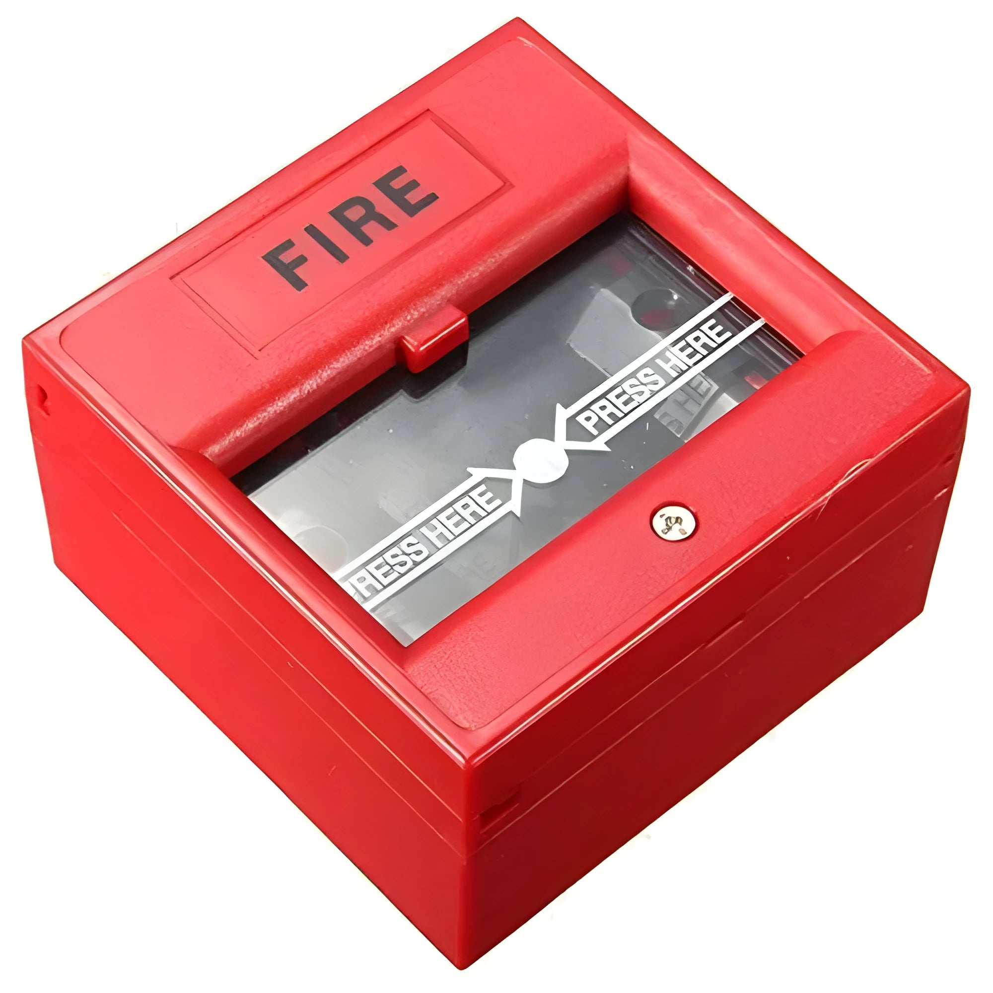 Wired red hand breaking glass emergency fire alarm button with fireproof material