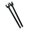 Two Land Rover fan wrench tools, sizes 36mm and 40mm, made from alloy steel for auto repair.
