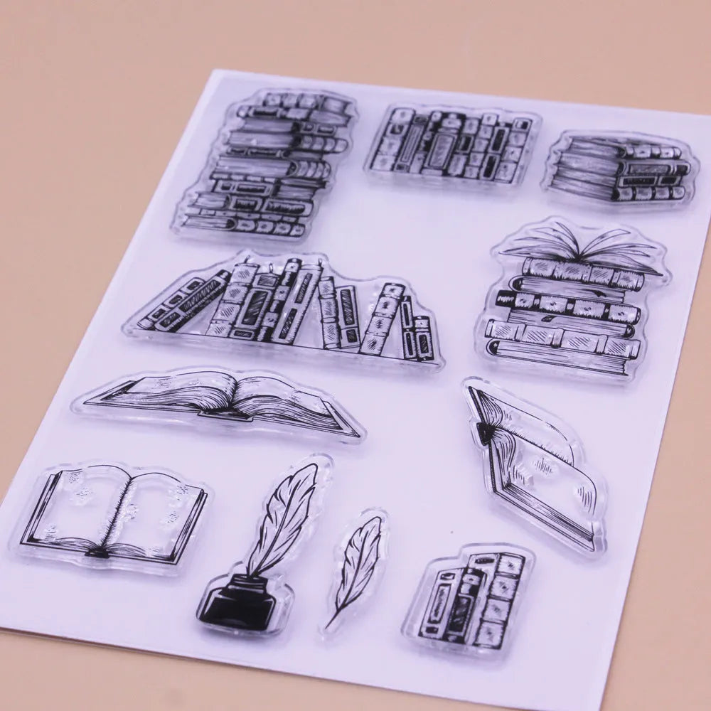 Transparent silicone craft stamp with seal design measuring 11cm by 16cm for card making