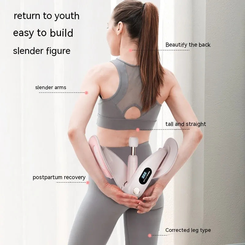 Pelvic floor muscle trainer device with counter in grey, blue, green, or pink colours