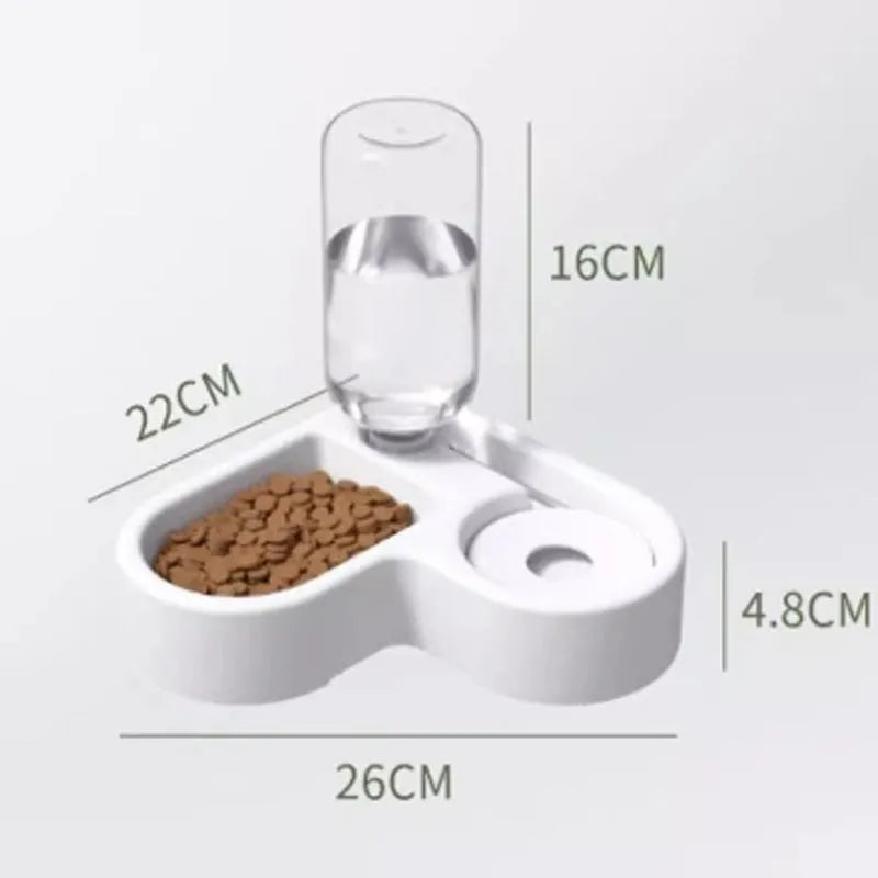 White cat water fountain with food-grade materials and compact design on a kitchen counter.