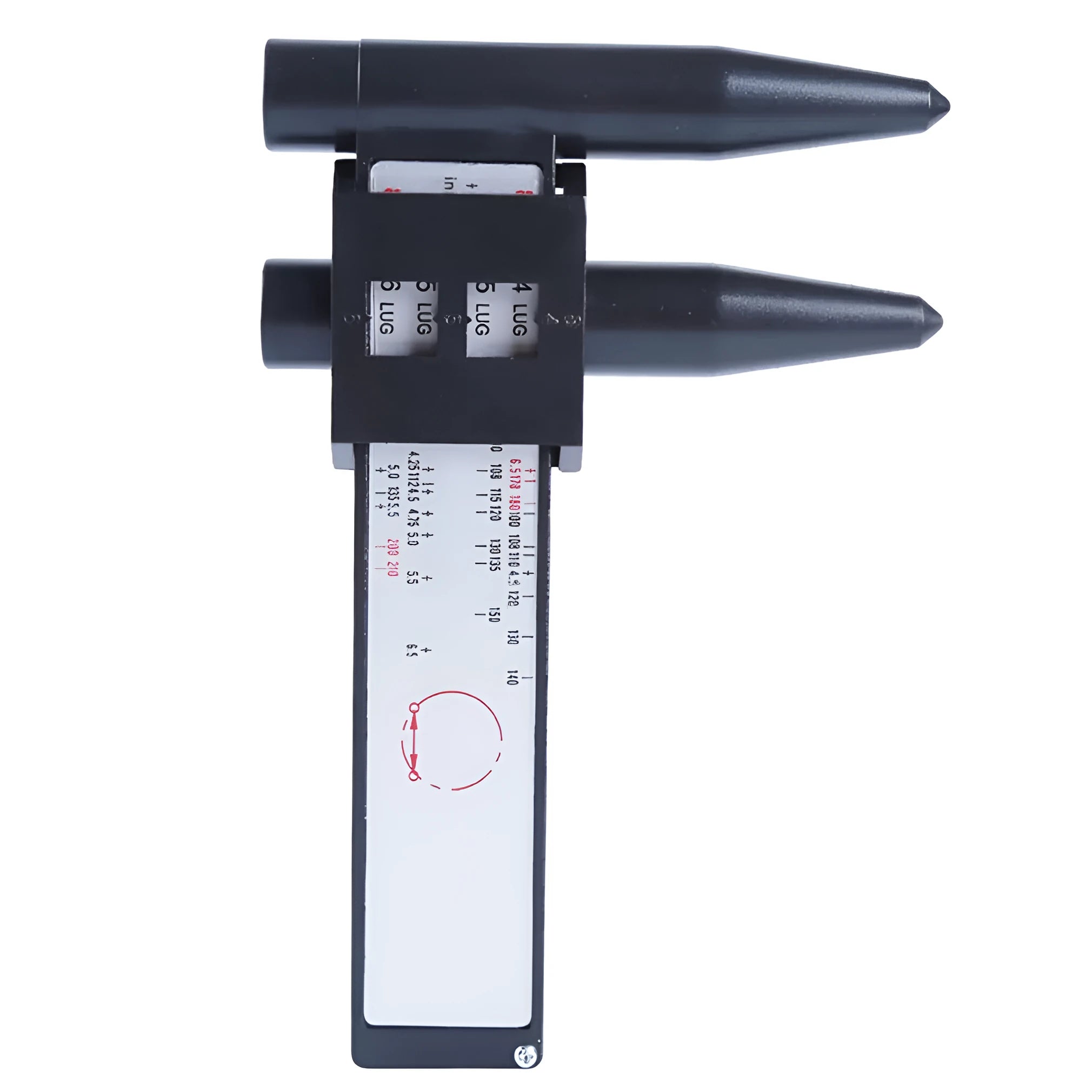 Electronic digital hole distance caliper with digital display for wheel hub measurement