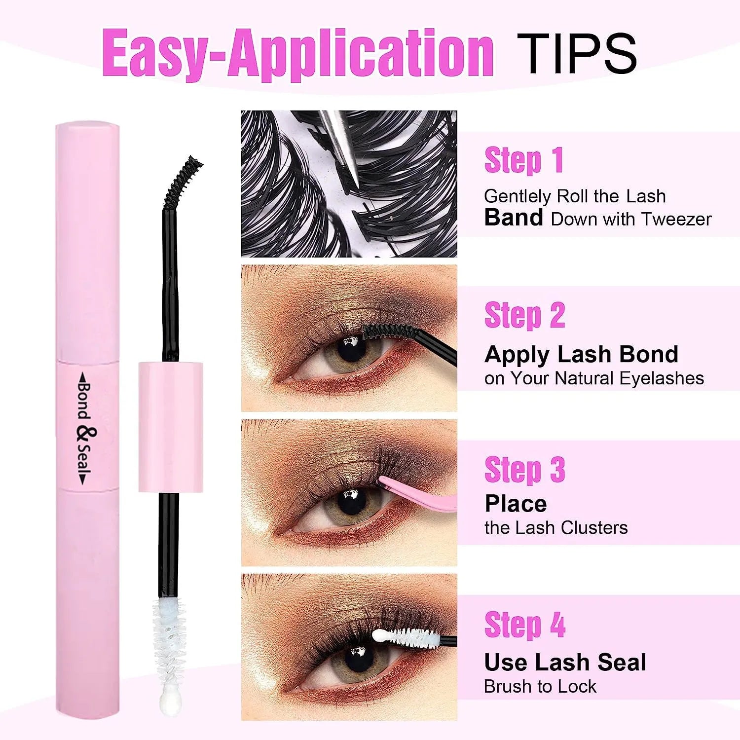 DIY cluster lashes mixed package false eyelashes 30D 40D high-grade fiber 9-16mm with tweezers