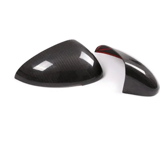 True carbon fibre rearview mirror cover for Porsche Macan in matte black
